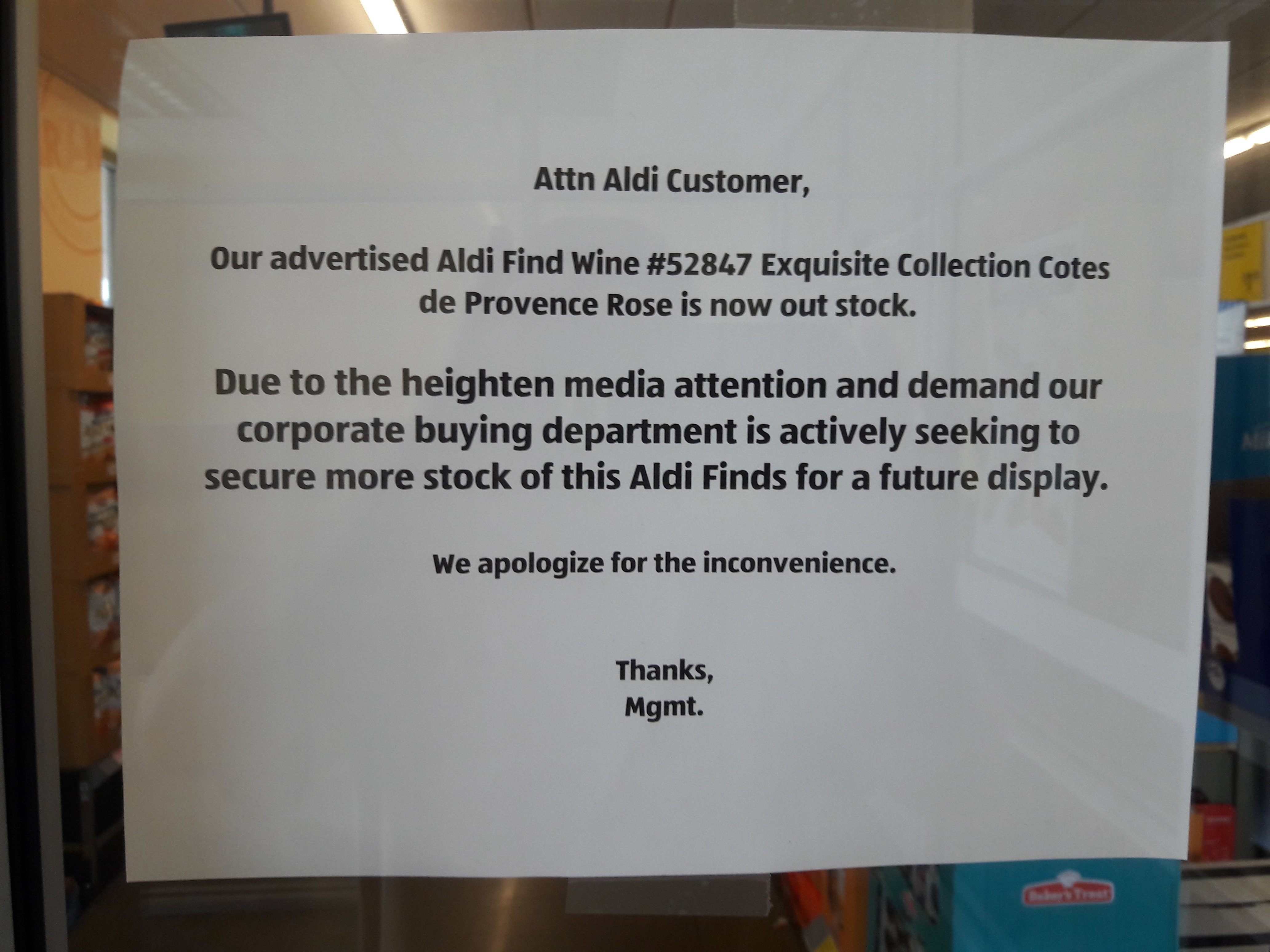 Aldi wine