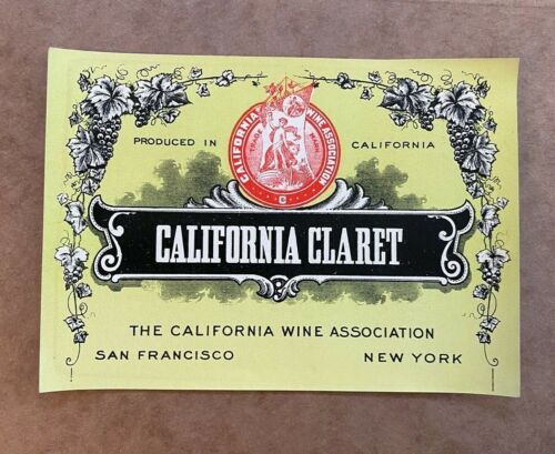 California wine association label