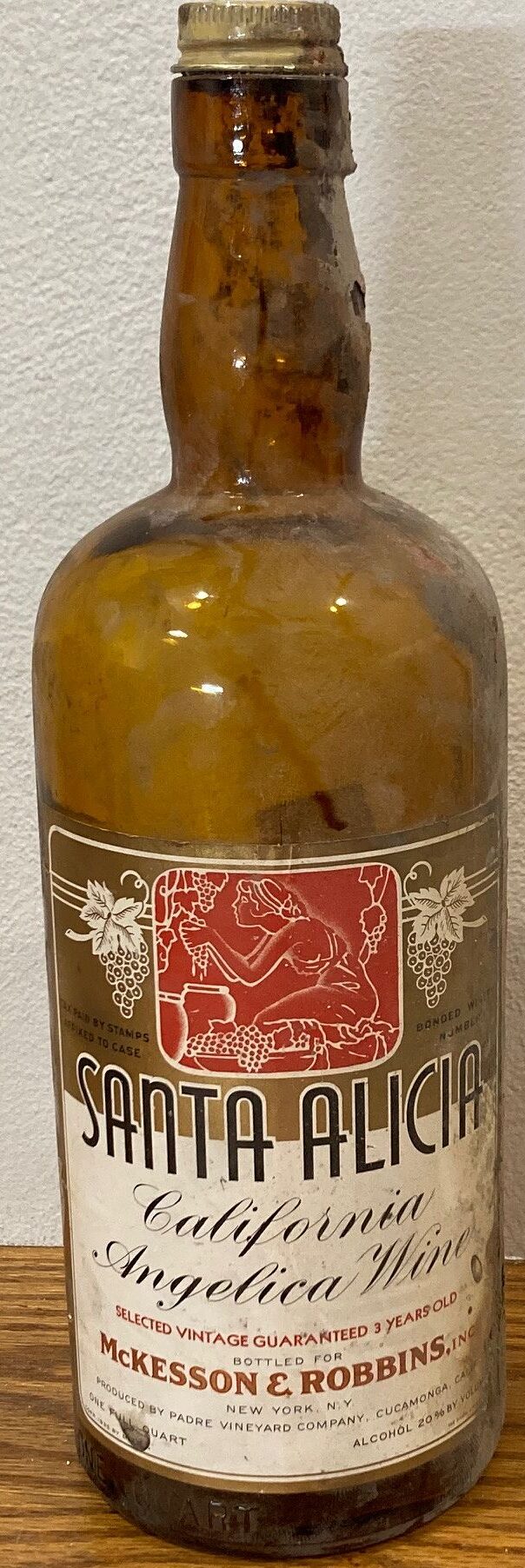 Padre Vineyard Angelica bottle
