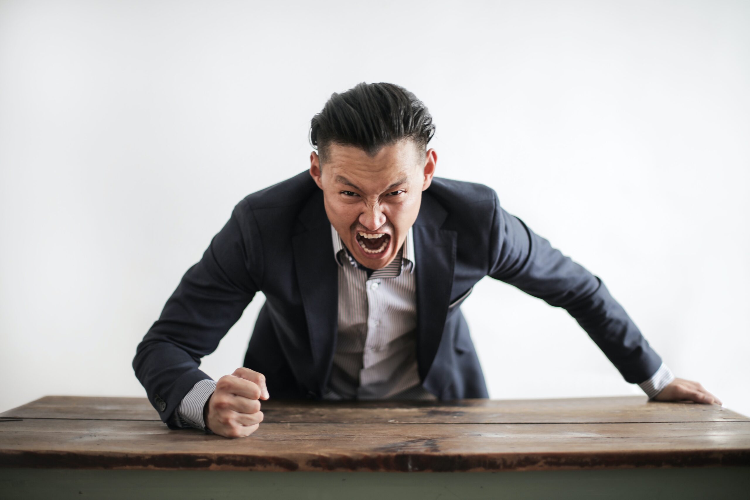 Angry man shouting