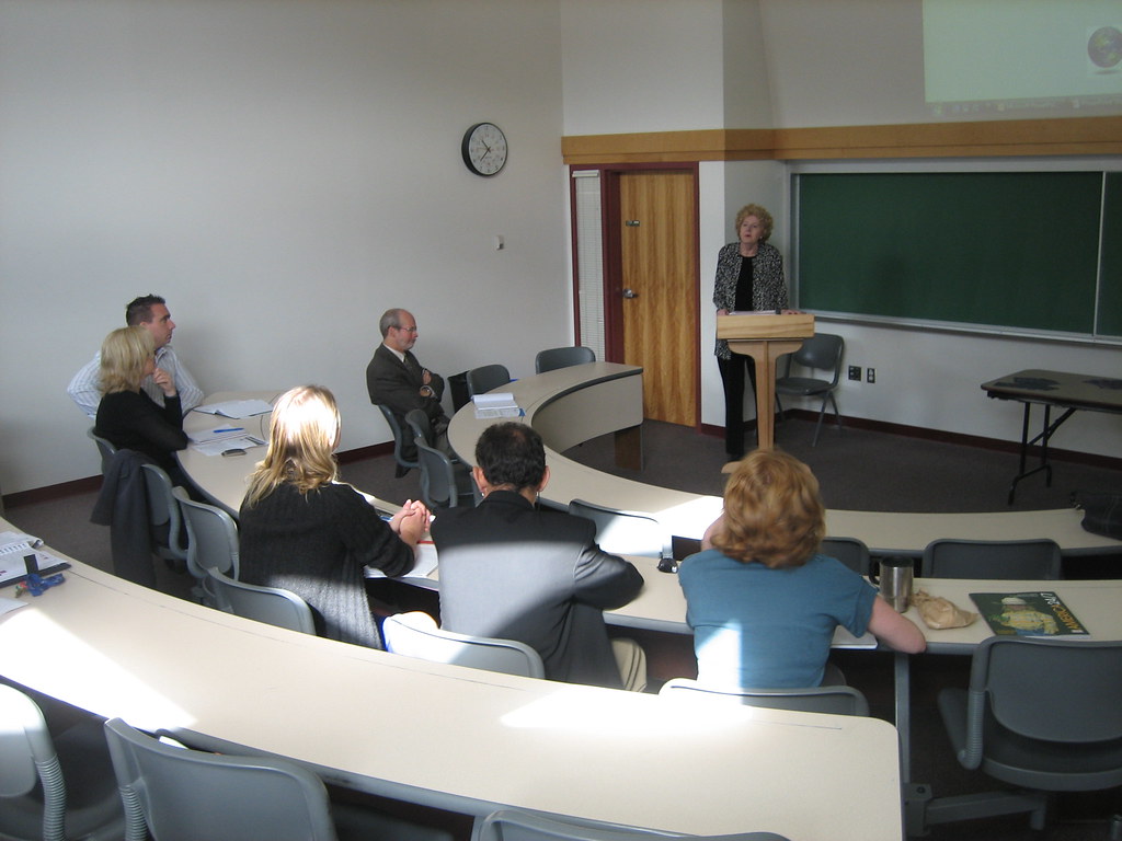 Woman lecturing