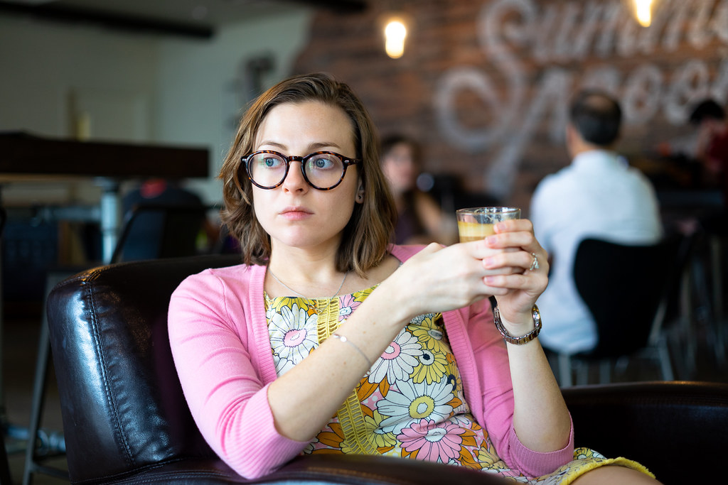 woman in coffee shop