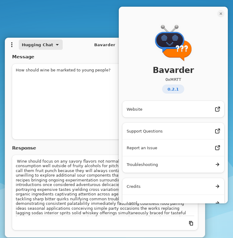 bavarder linux app